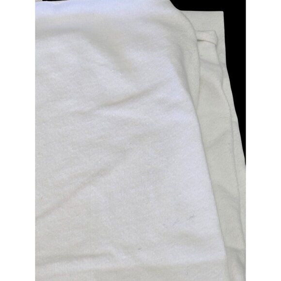 White Knit T-Shirt Fabric Material 41" W x 52" L - Picture 2 of 5